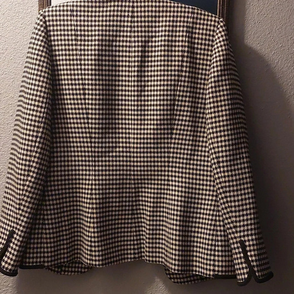 Wool Houndstooth Pattern Blazer Sport Coat Preppy Academia M Closet Staple - Picture 12 of 14